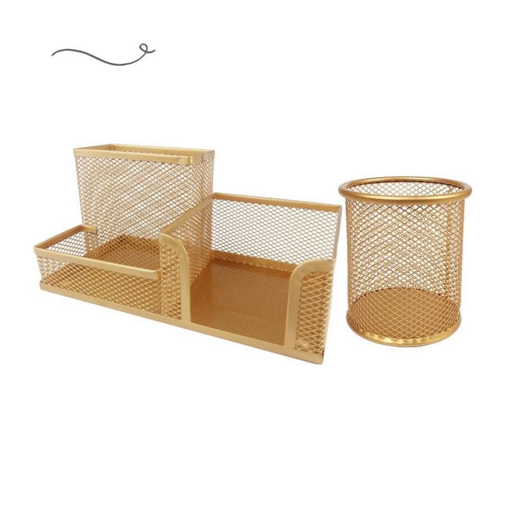 Kit Escritório Organizador Mesa Escritório E Porta Caneta