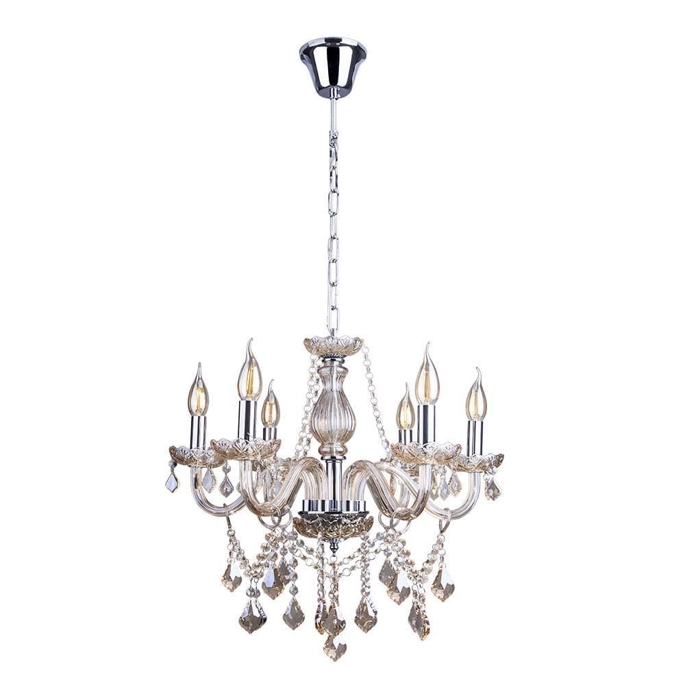 Lustre Candelabro Cristal France Nice 6 Braços E14