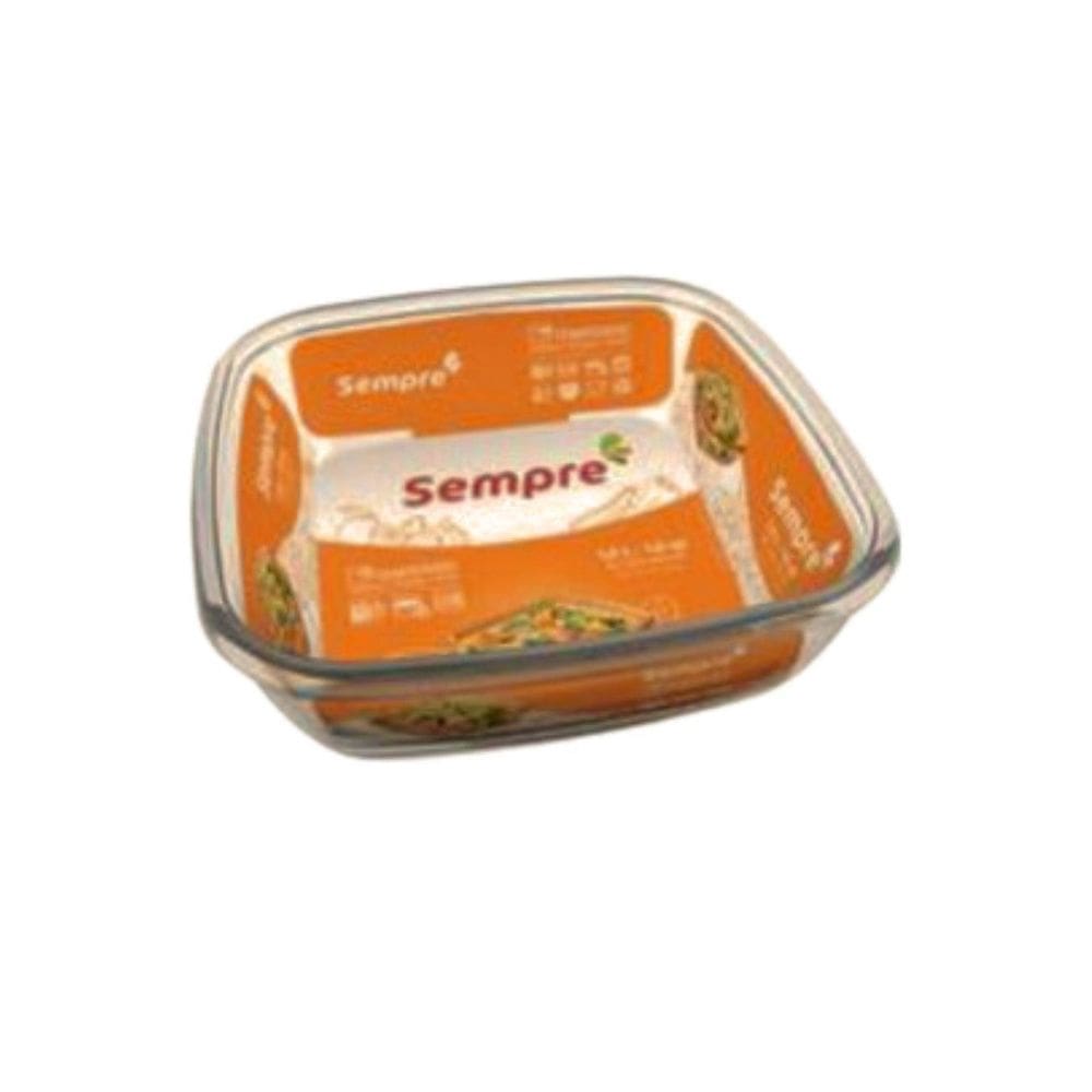 Forma Assadeira De Vidro Airfryer Quadrada 730Ml Pequena