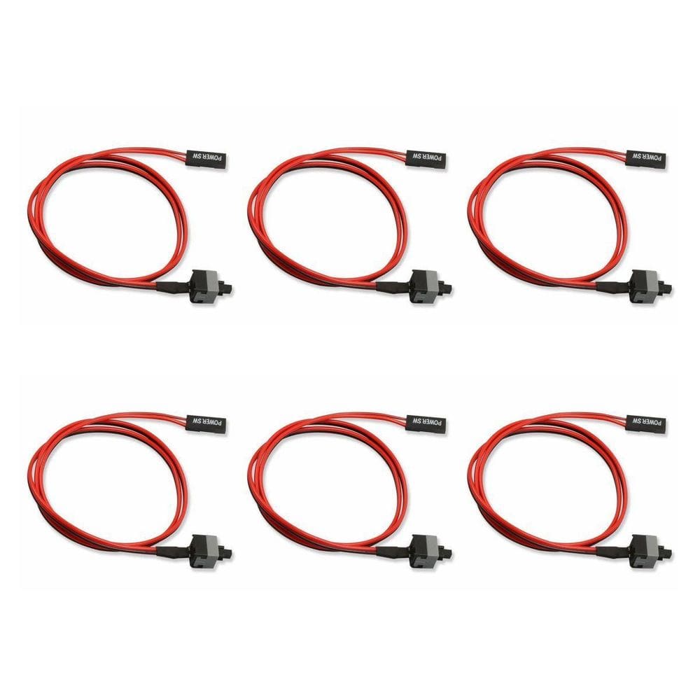 Kit 6X Botão Power Sw Reset On Off Interruptor Mineração Rig