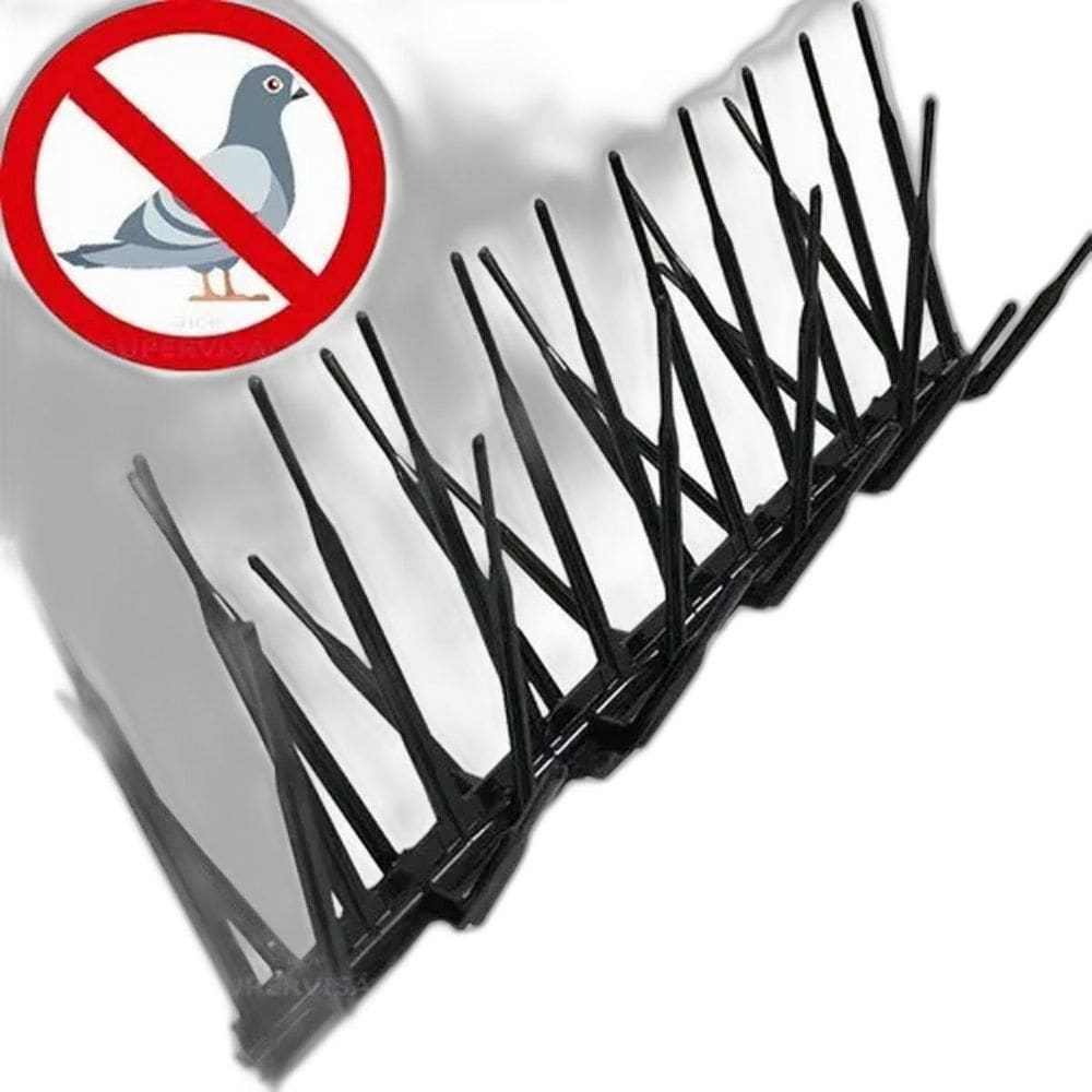 Kit 70 Espículas Inibe Aves Policarbonato Preto