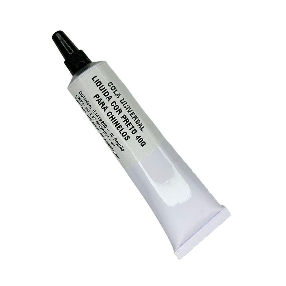 Cola Universal Liquida Cor Preto 40G Para Chinelos