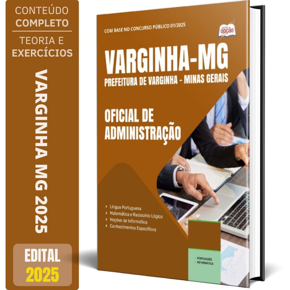 Apostila Prefeitura De Varginha Mg 2025 - Oficial De Administração