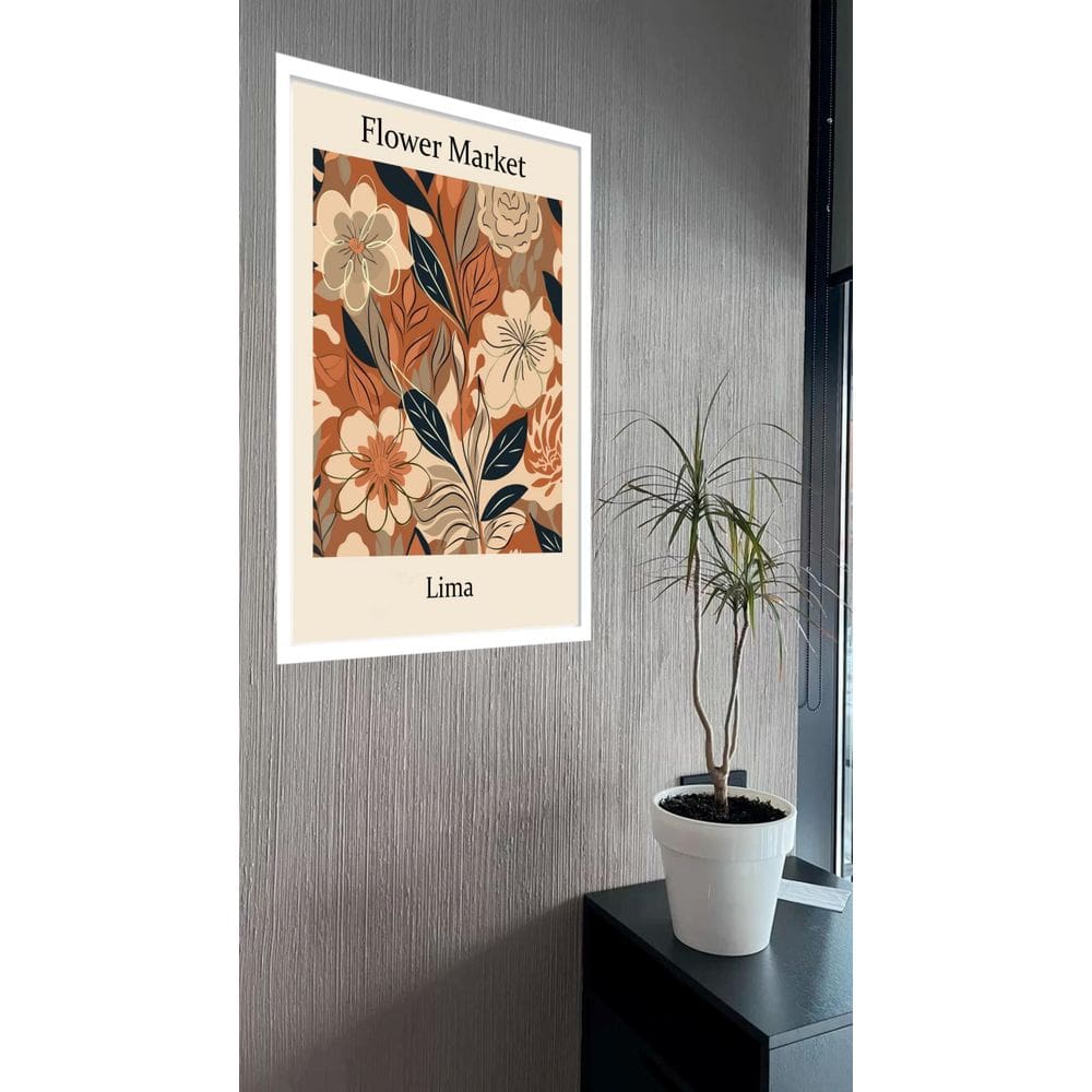 Quadro Decorativo Lima Flower Market - 70X50Cm