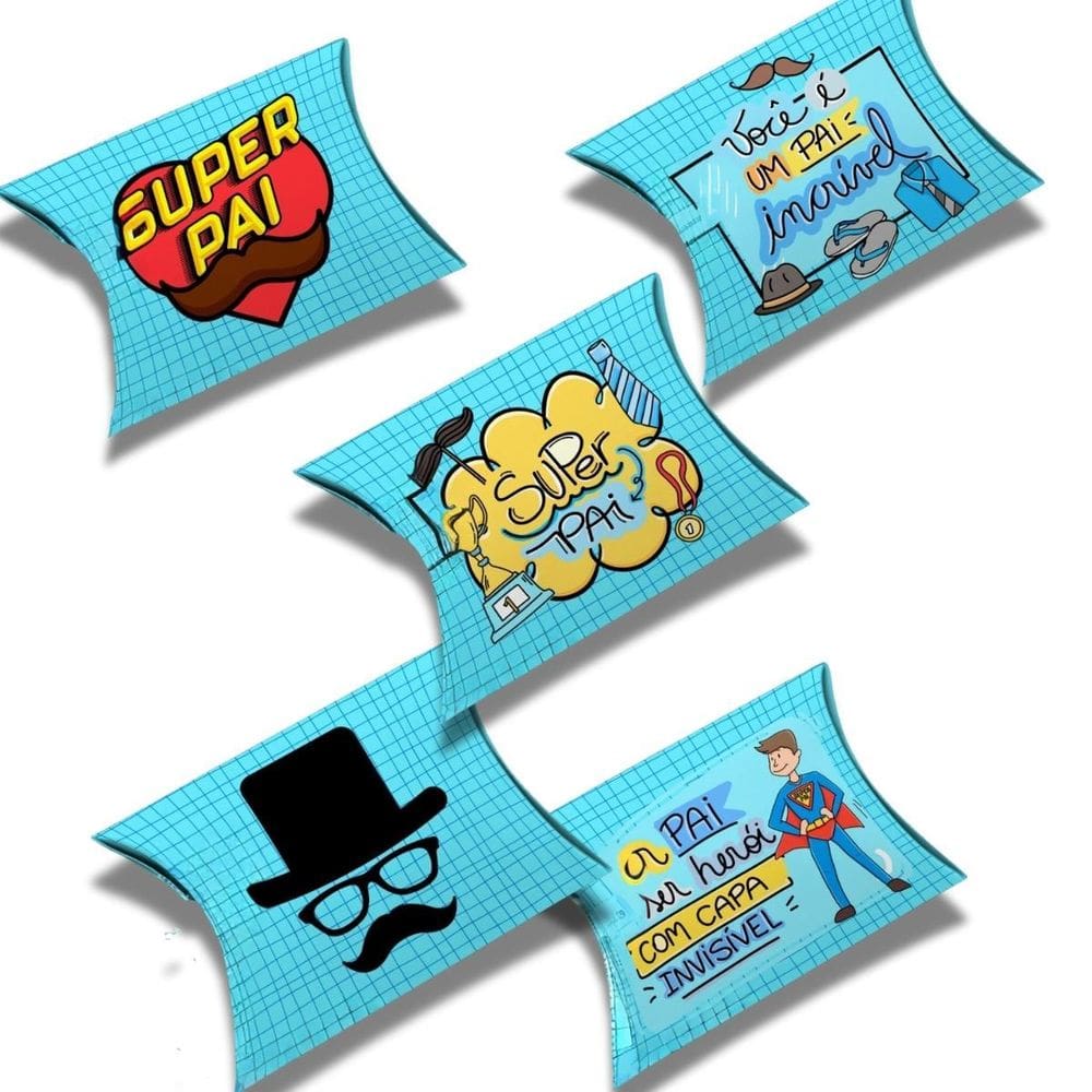 50 Porta Bombom Caixinhas Dia Dos Pais Caixa Almofada - 2