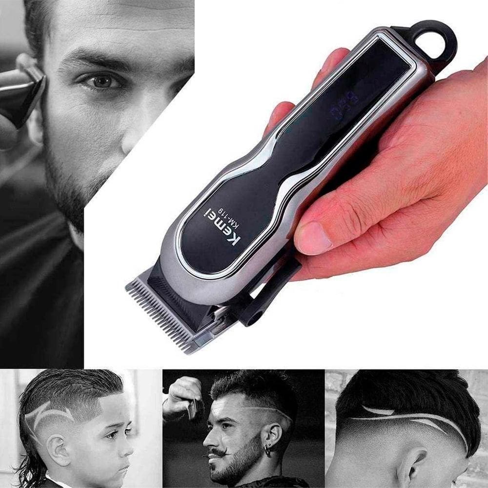 Maquininha Kemei Para Barbearia Compacta E Forte