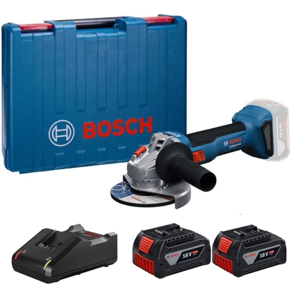 Esmerilhadeira 4.1/2-5Pol 18V Com 2 Baterias Gws 18V-8 Bosch