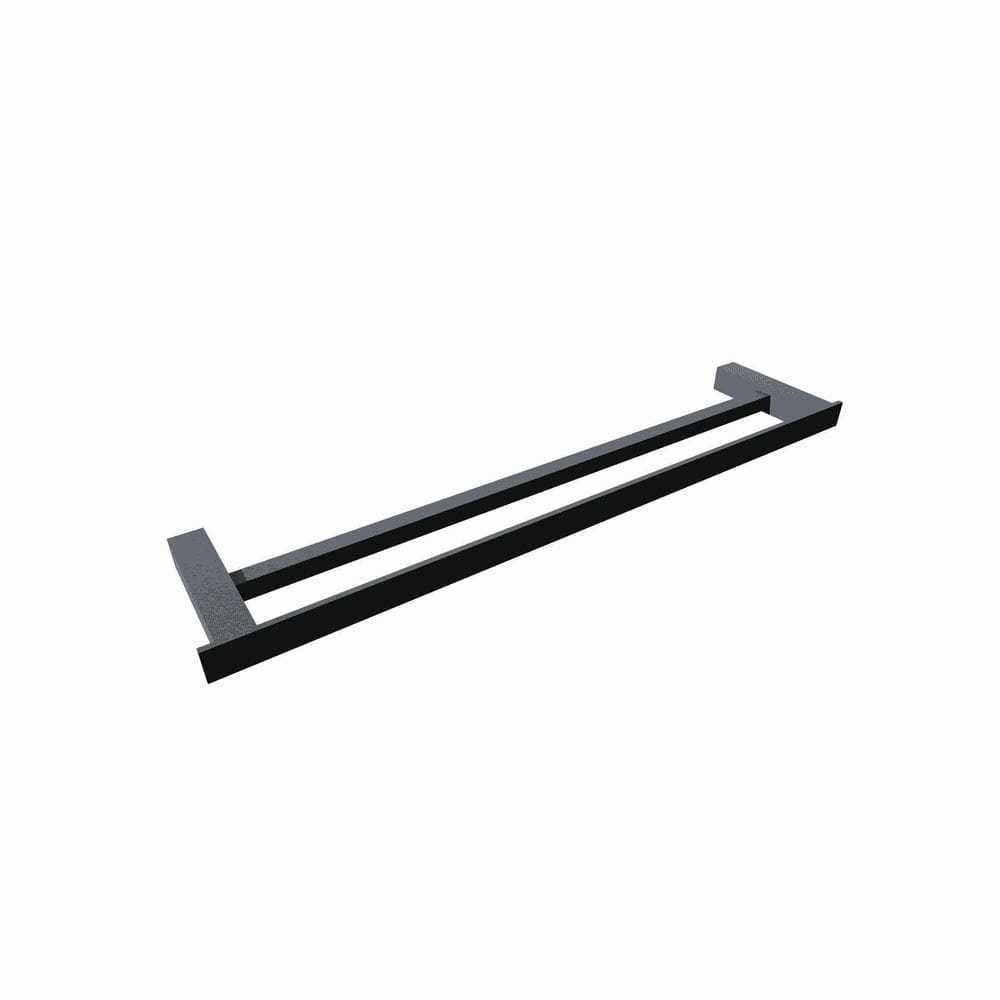 Porta Toalha Luxo Preto Fosco 67cm Alumínio