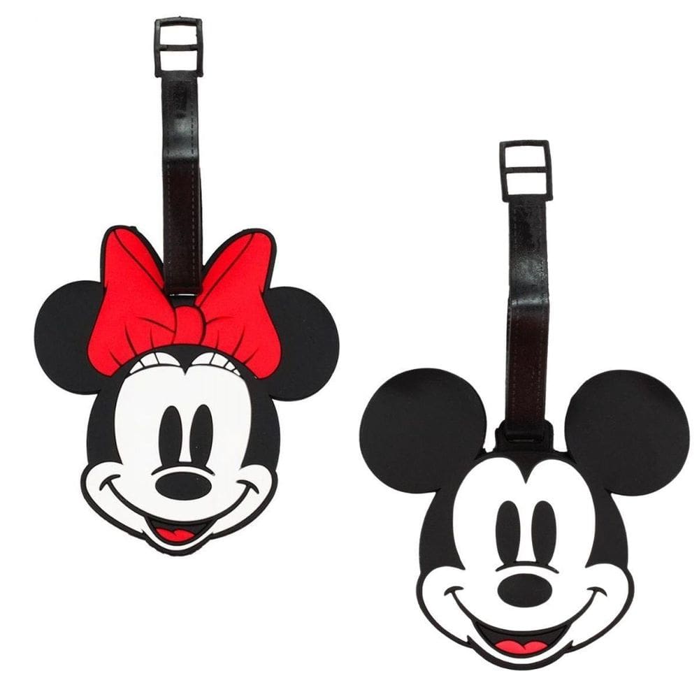 Kit 2 Etiquetas Identificação Bagagem Mala Mickey E Minnie