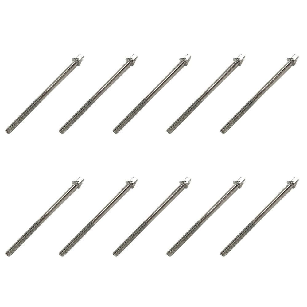 Kit 10 Parafuso Afinação De Bateria 58Mm X 5Mm 7/32 Torelli