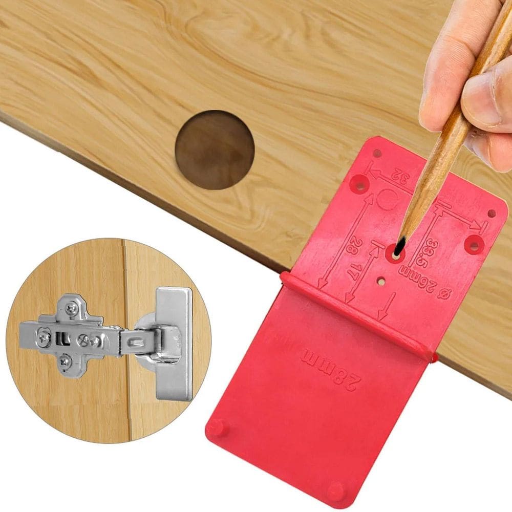 Gabarito Guia Para Furação Dobradiças Caneco 35Mm E 26Mm