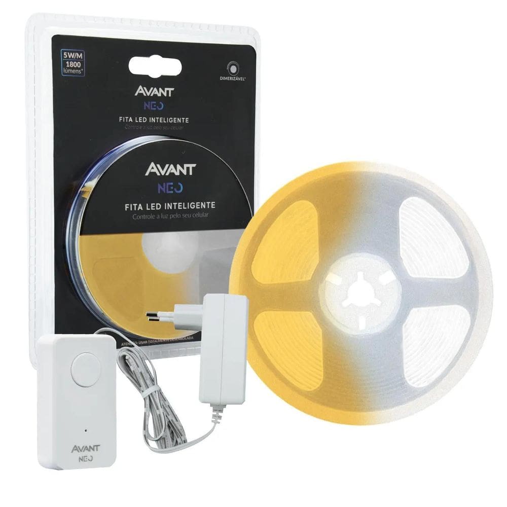 Fita Led Neo Adesiva 5M Luz 3 Temperaturas Com Smart - Avant
