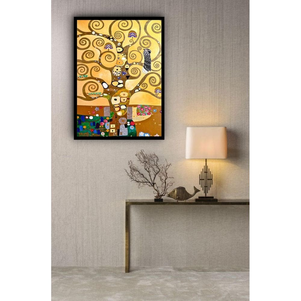 Quadro Decorativo Gustav Klimt Árvore Da Vida - 70X50Cm