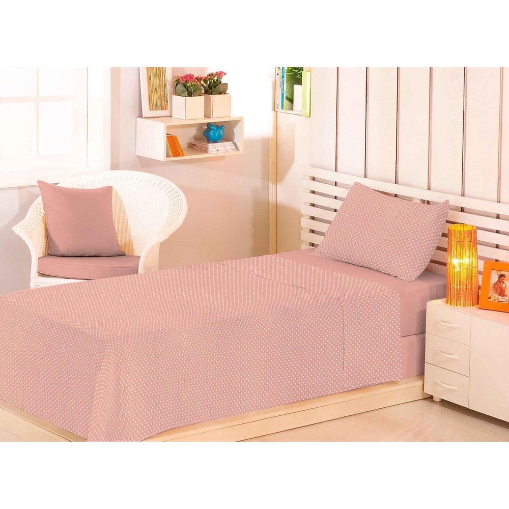 Jogo De Cama Solteiro 180 Fios Fiori - Paty 7527