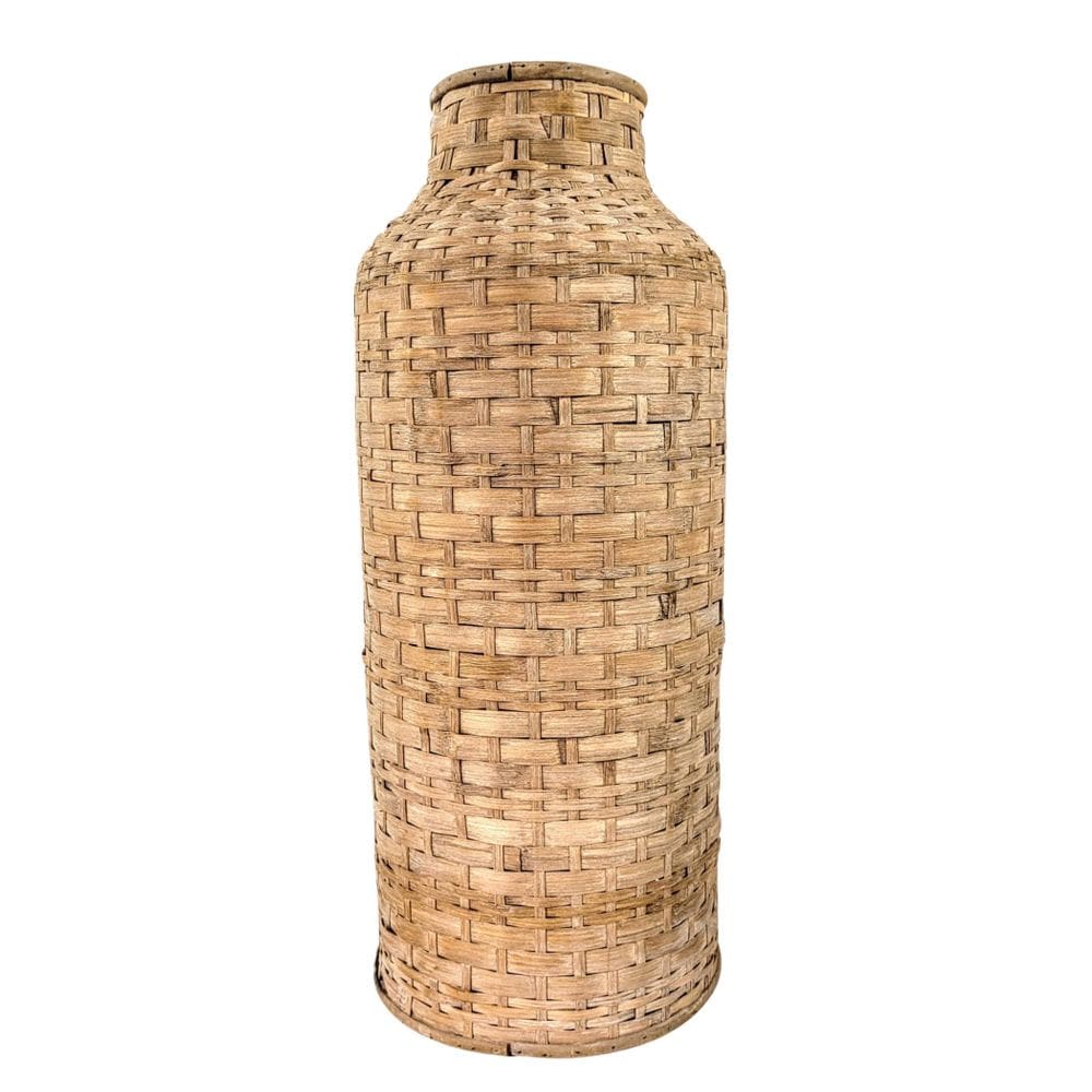 Vaso Decorativo Fibra Natural 55Cm Decoração Alto
