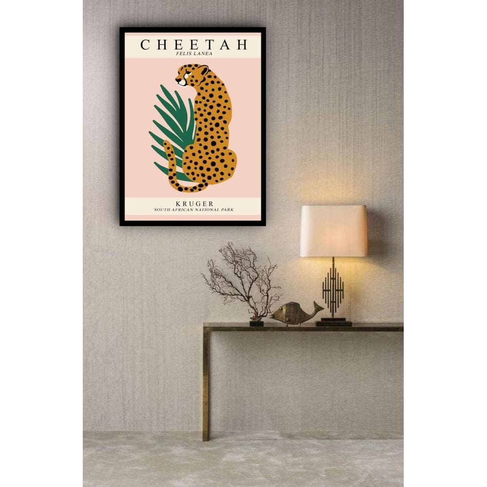 Quadro Decorativo Cheetah Kruger África - 70X50Cm