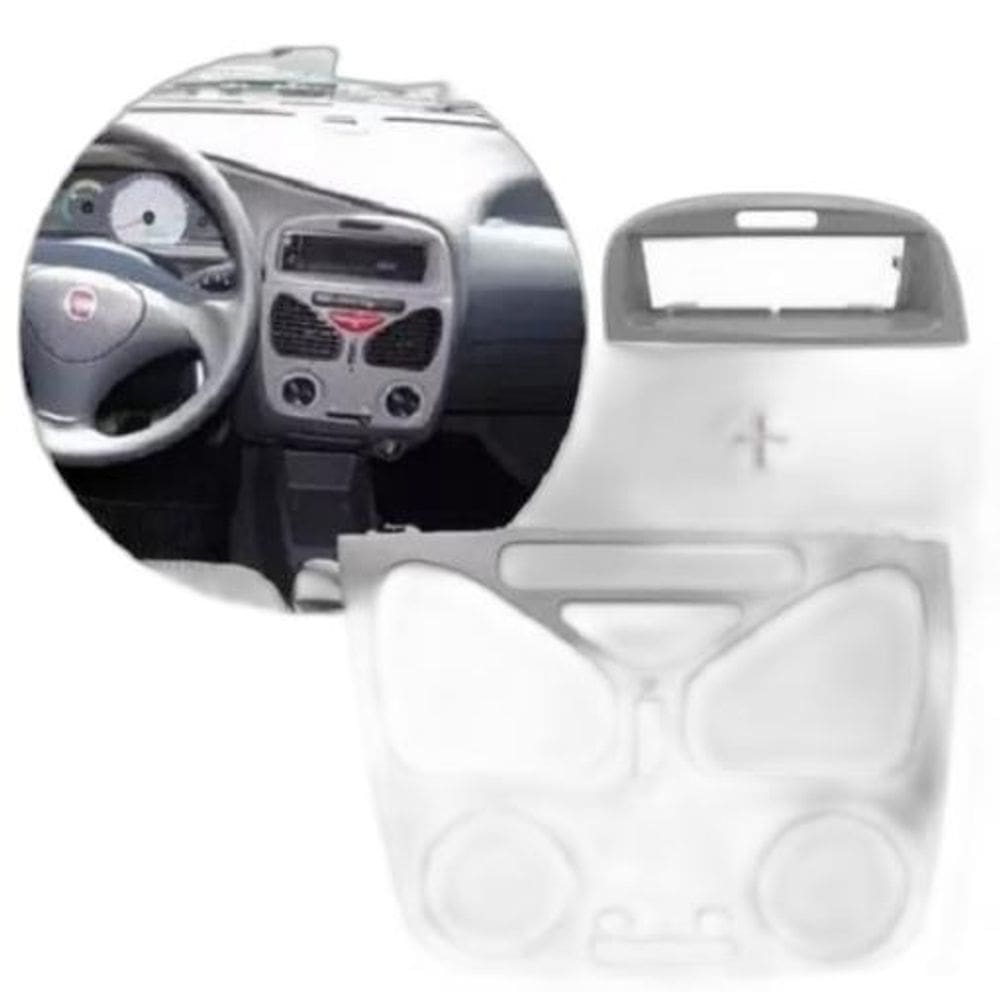 Moldura Painel Central Palio Fiat Strada 2001 A 2003 Sem Ar