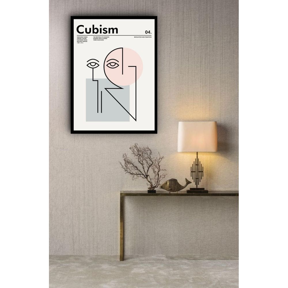Quadro Decorativo Poster Cubismo Picasso - 70X50Cm