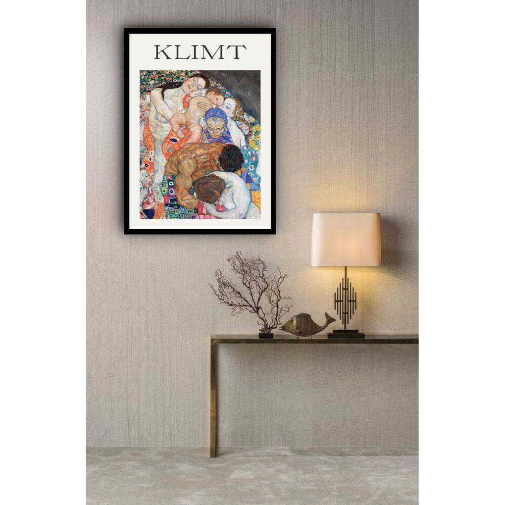 Quadro Decorativo Gustav Klimt Vida E Morte - 70X50Cm