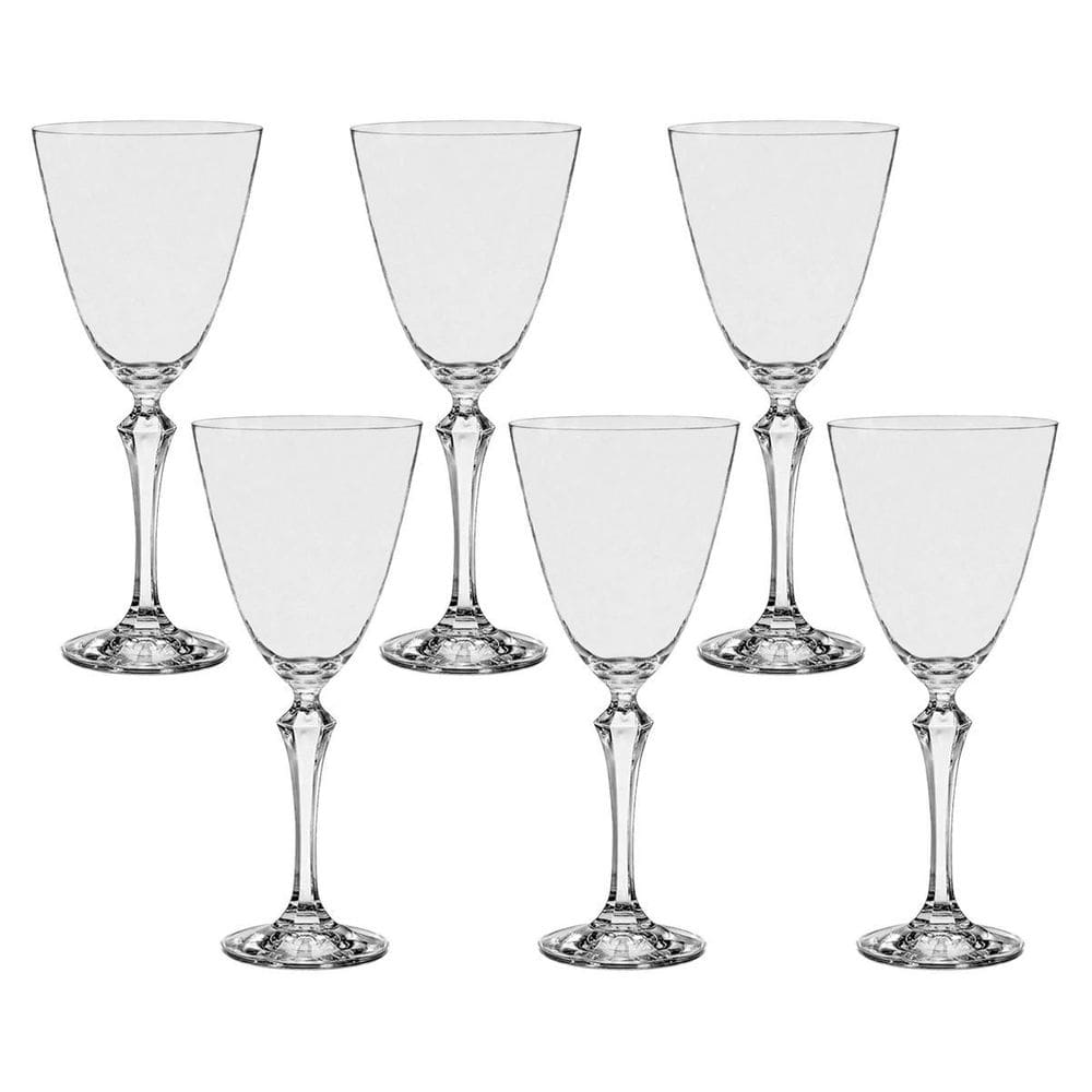 Jogo 6 Taças De Cristal Água 350 Ml Linha Elisabeth Bohemia