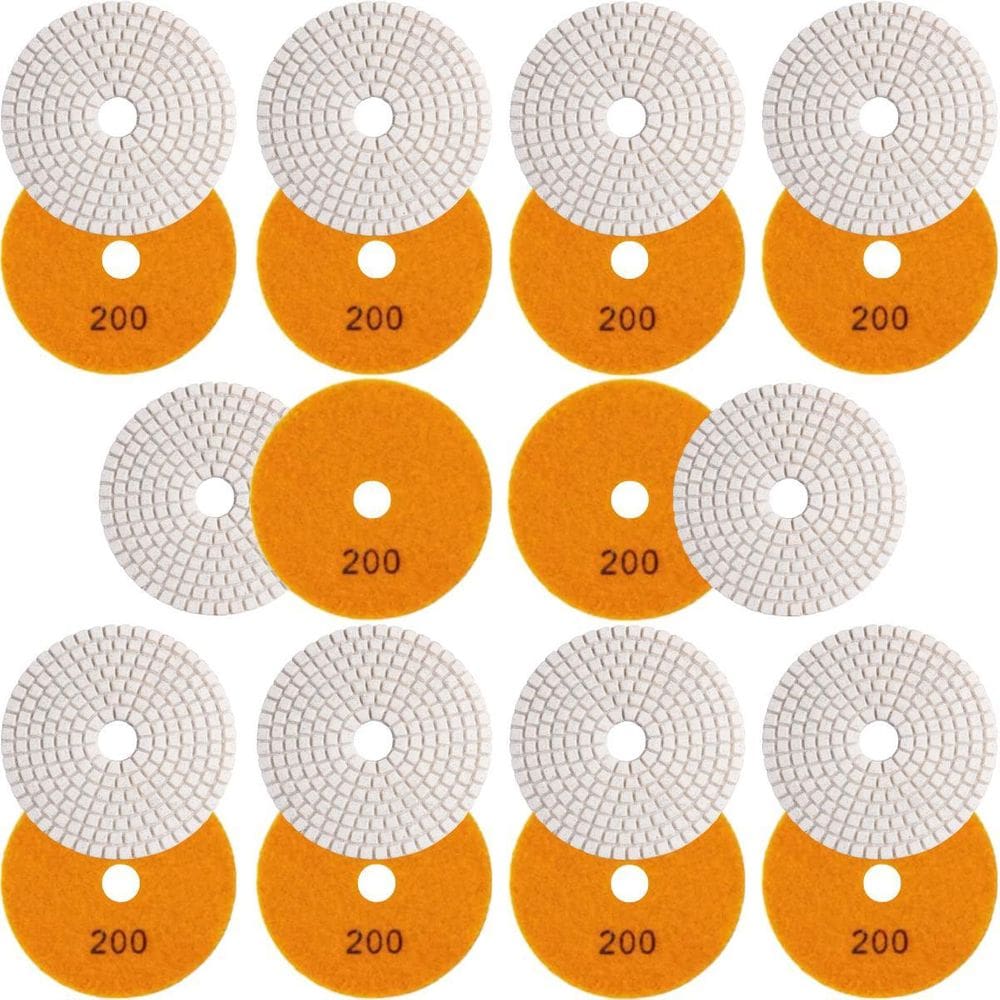 10 X Lixas Discos Grão Liso 4 Pol.100Mm Diamantada Granito
