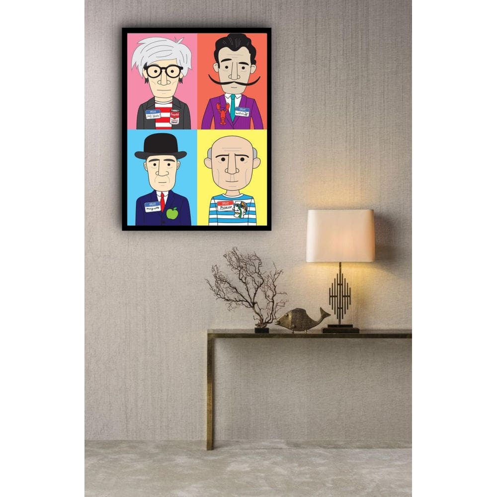 Quadro Decorativo Artistas Famosos Posters - 70X50Cm