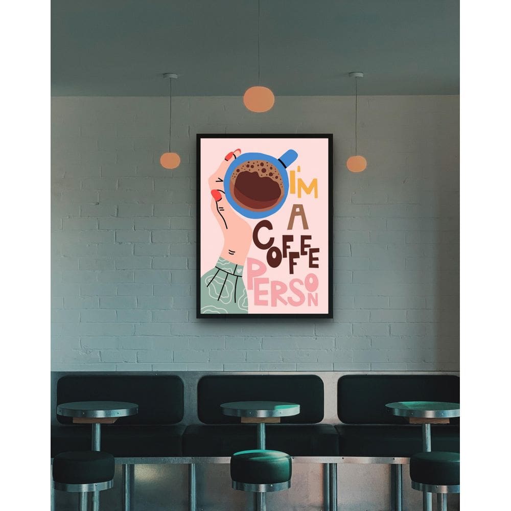 Quadro Decorativo I`M A Coffee Person - 70X50Cm