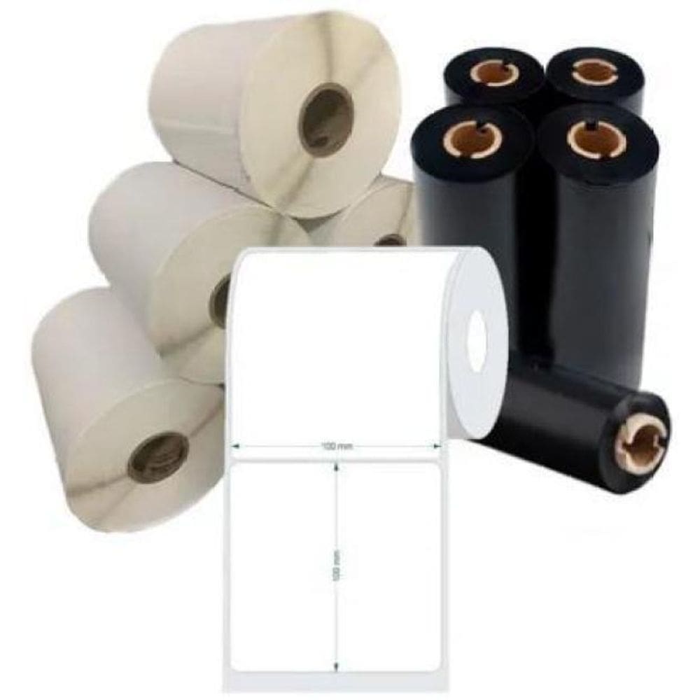 Kit 10 Rolos Etiqueta Bopp Para Freezer 100X100 E 5 Ribbons