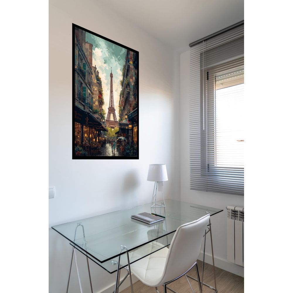 Quadro Decorativo Paris Aquarela - 70X50Cm