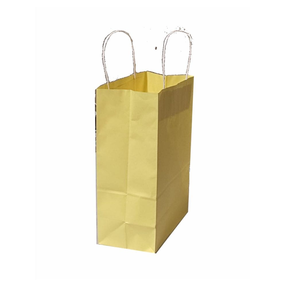 Sacola Papel Kraft Amarelo Alça Pap. Torc. 18x25x8 cm 25 un.
