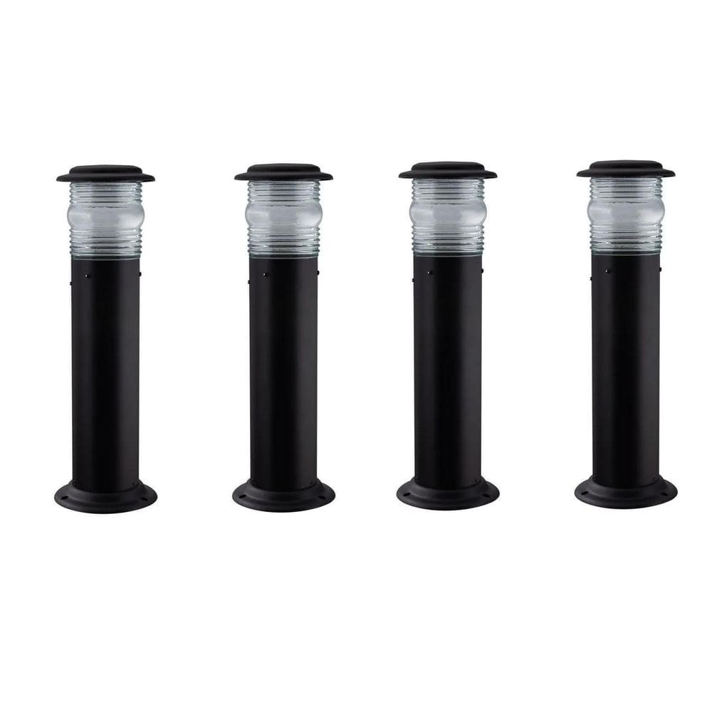 Poste Balizador Preto 50cm - Kit 4 Unidades
