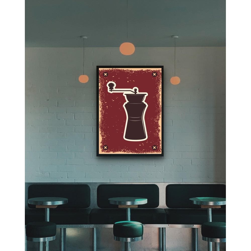 Quadro Decorativo Moedor Café - 70X50Cm