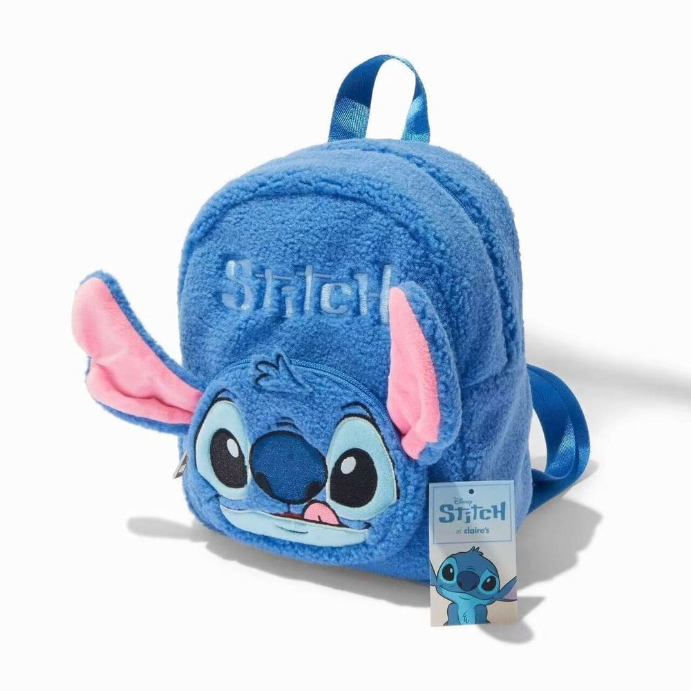 Mochila Sanmu Fashion Cute Stitch em couro PU impermeável