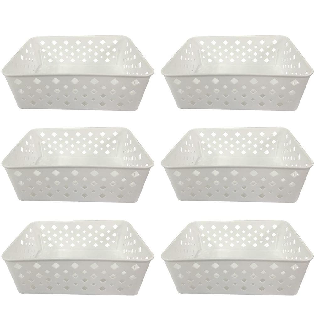 Cesto Organizador Premium Branco 19x13,5x6,5Cm 123Organizei