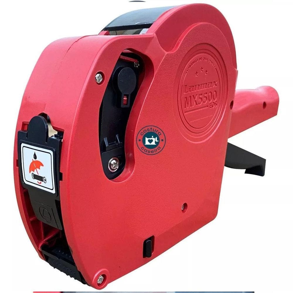 Etiquetadora Manual 8 Dígitos + Refil + Etiquetas Vermelha 2