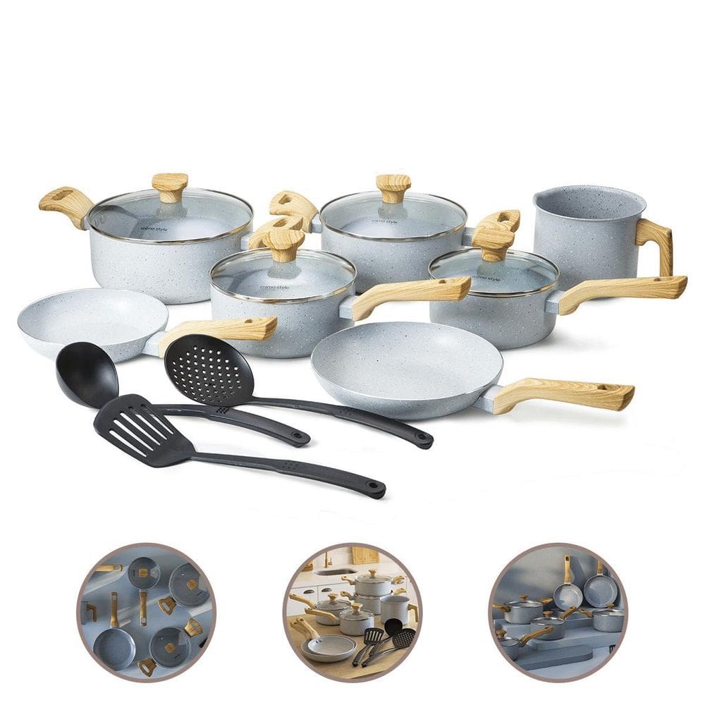 Jogo De Panelas 10 Pç 2Mm Cerâmico Premium Indução- Grafite