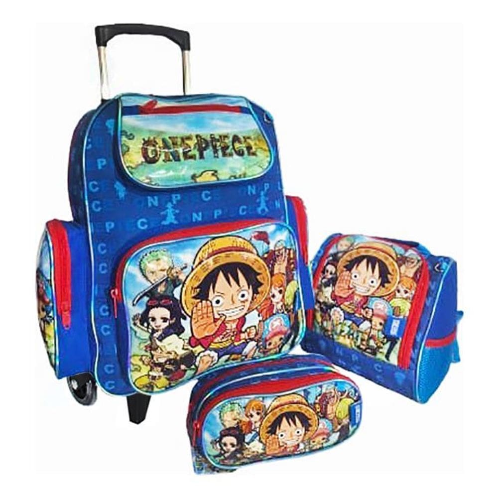 Kit Mochila One Piece Rodinhas Infantil Chenson Escolar