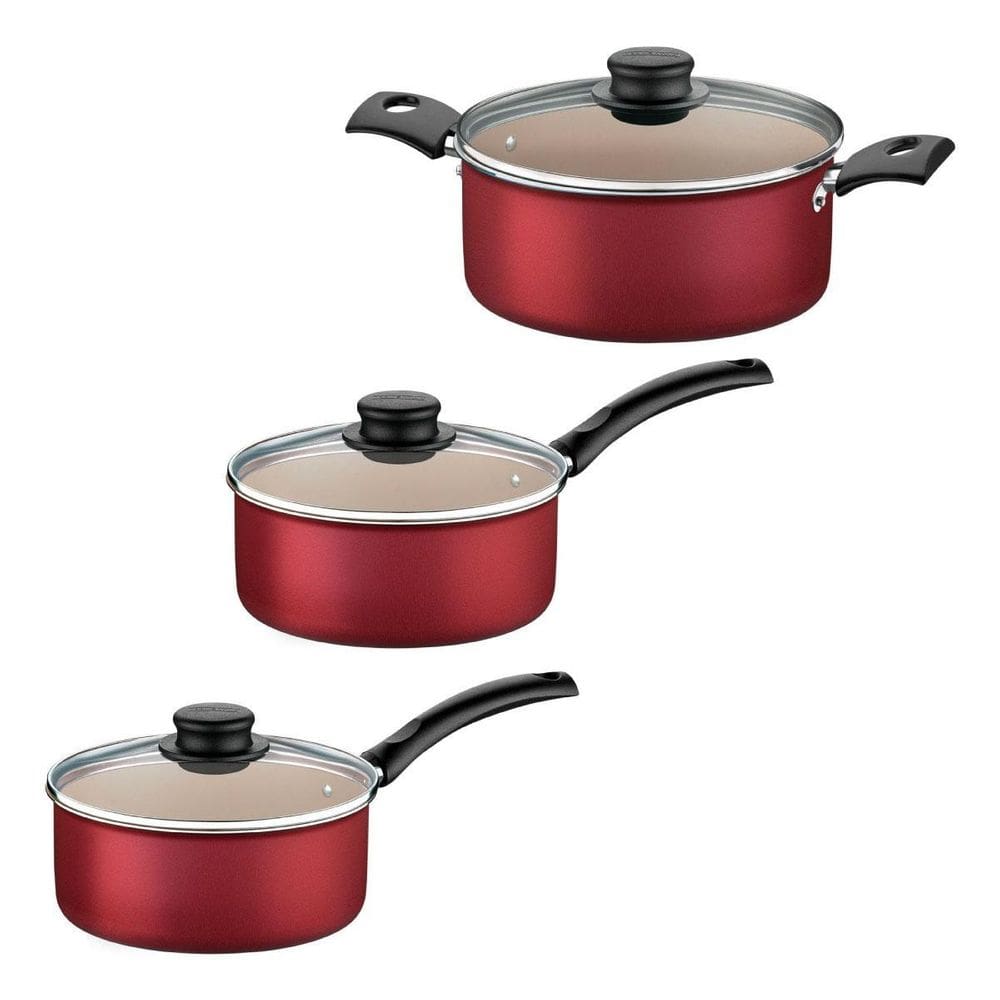 Kit 3 Panelas Antiaderente Tampa Vidro 16 Cm, 18 Cm E 20 Cm