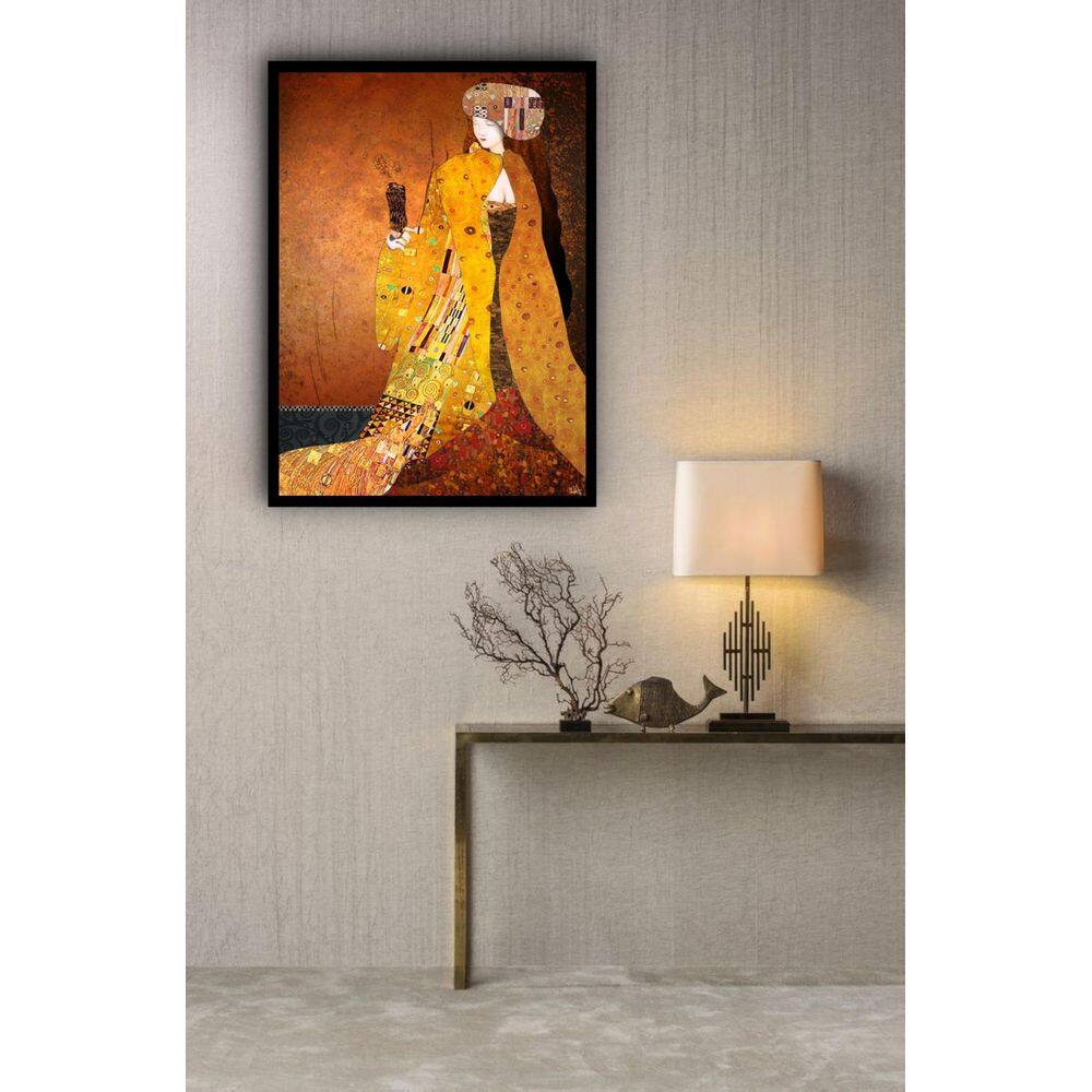 Quadro Decorativo Gustav Klimt Símbolo Feminino - 70X50Cm