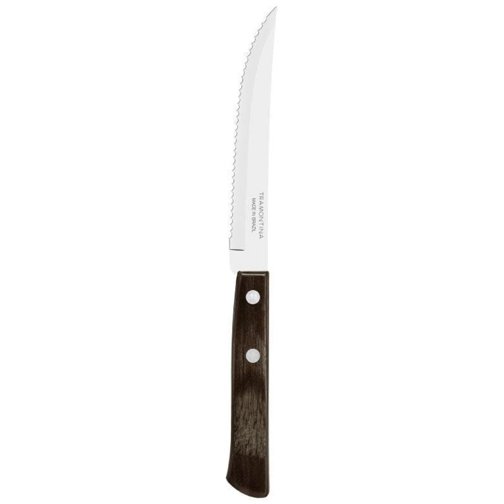 Kit 12 Facas Churrasco Tramontina Polywood Inox Cabo