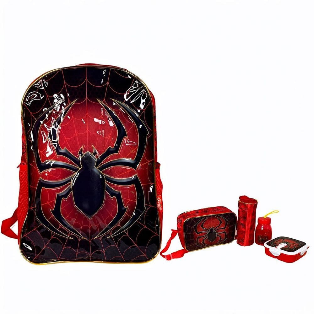 Kit Mochila Escolar Acessórios Infantil Homem Aranha