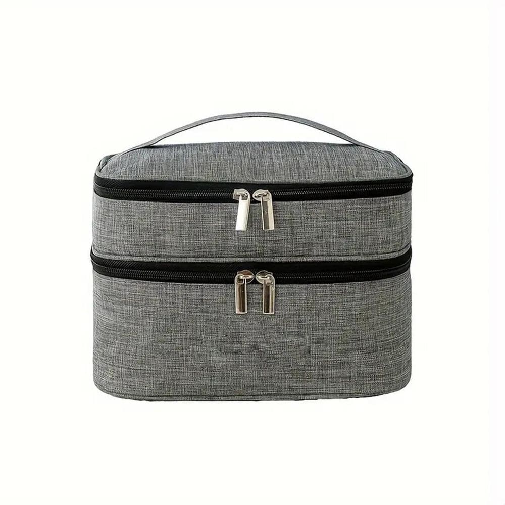 Necessaire Viagem Dupla Organizador Cor: Cinza