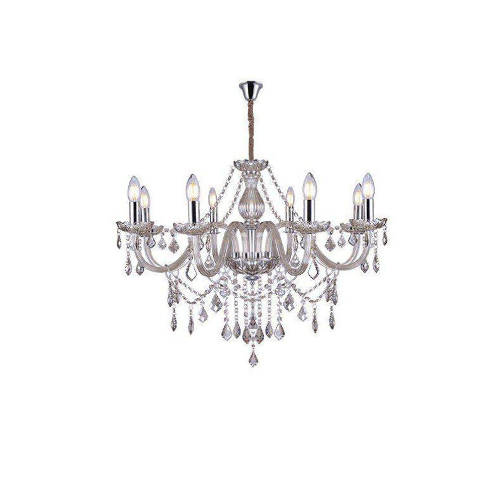 Lustre Glam Maria Tereza Champanhe 8 Braços E14 Taschibra