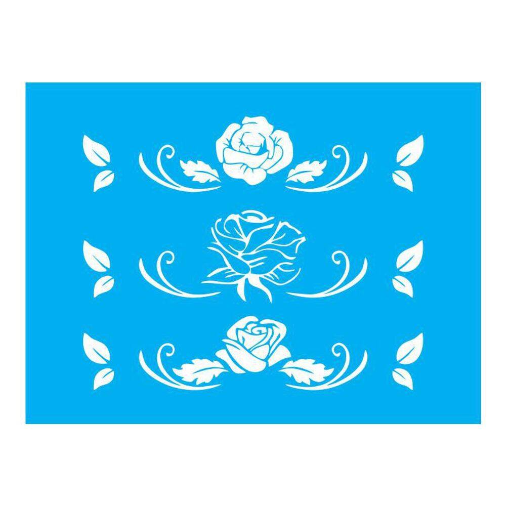 Stencil Tamako Flores - 15X20Cm - Ref 8954