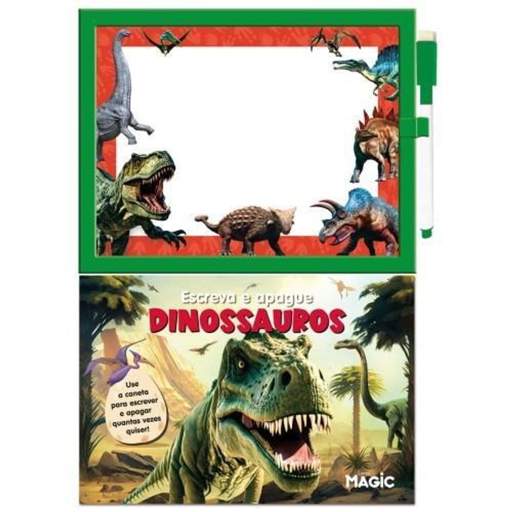 Livro Dinossauros - Escreva E Apague - Magic Kids