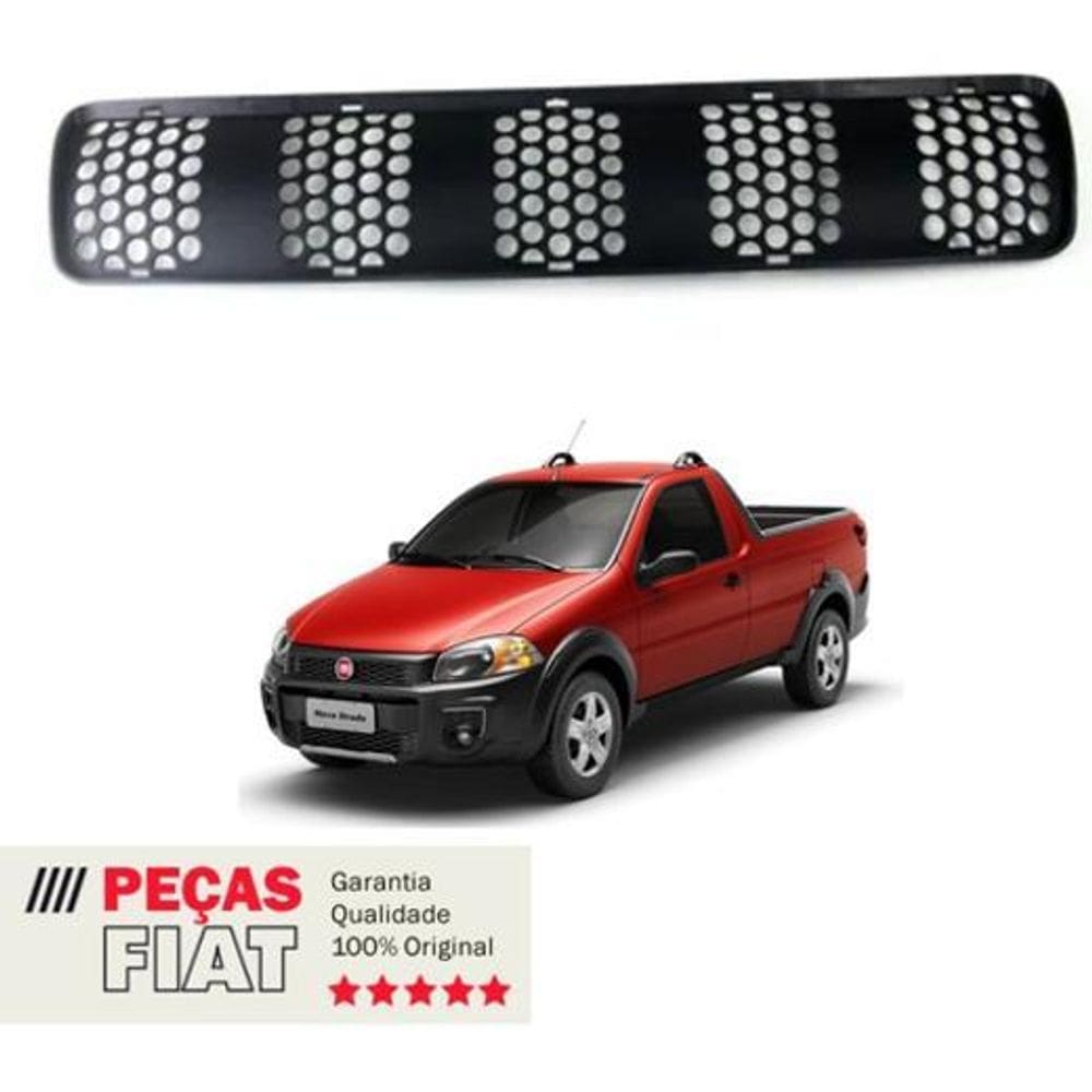 Grade Inferior Do Parachoque Dianteiro Fiat Strada