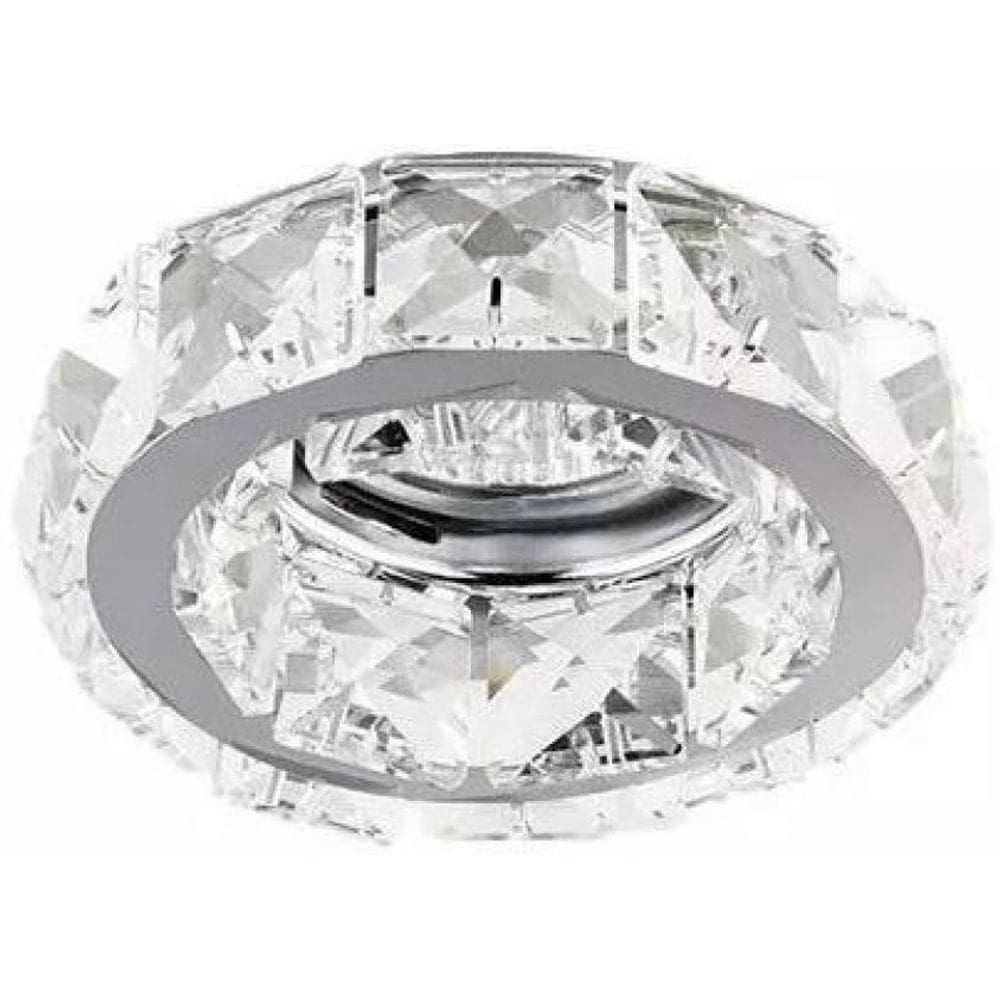 2 Spot De Cristal Embutir K9 Redondo Corredor Mr16 Ac972