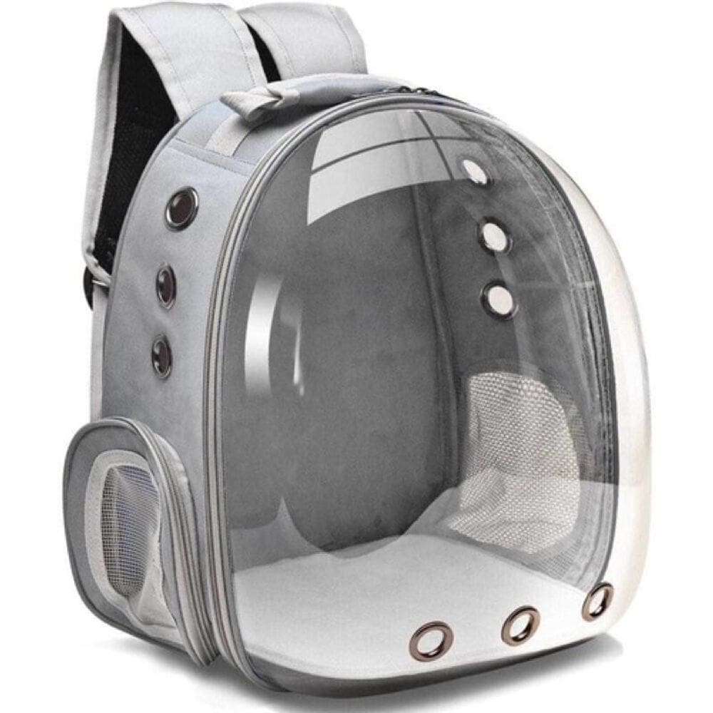 Mochila Pet Visão Panorâmica Astronauta Dog Gato Cão - Cinza