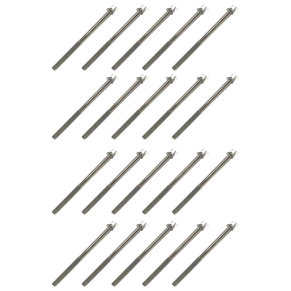 Kit 20 Parafuso Afinação De Bateria 100Mm X 6Mm
