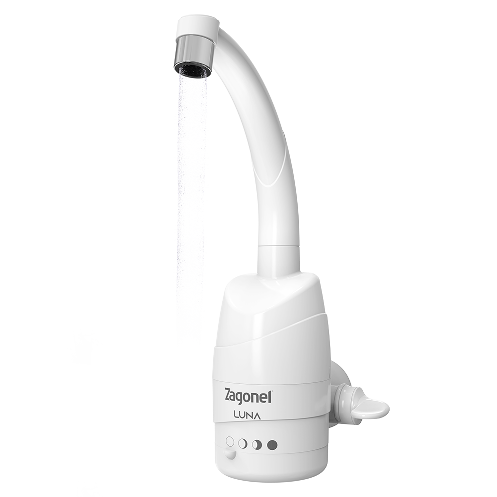 Torneira Elétrica de Parede Luna 4T Branca Zagonel 5500W